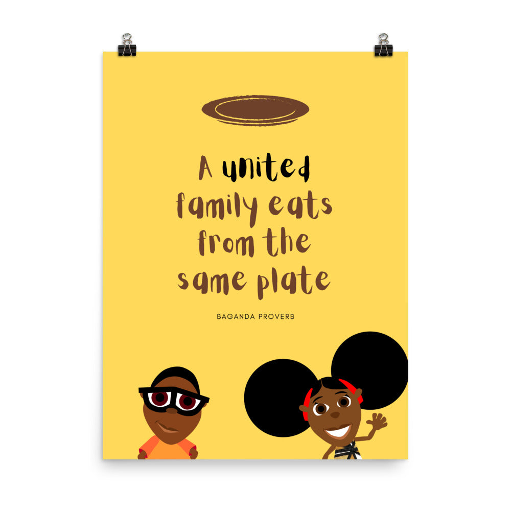 A United Family Baganda Proverb Poster